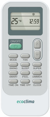 Настенный кондиционер Ecoclima ECW-HE12/BB-4R2 + EC-HE12/B-4R2, белый 